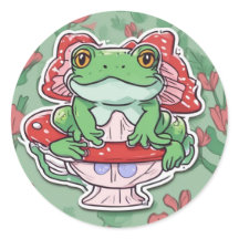 静かに判断する – かわいいカエルのコテージコアスティック