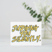 静かに判断する ポストカード (スタンド正面)