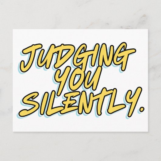 静かに判断する ポストカード (正面)