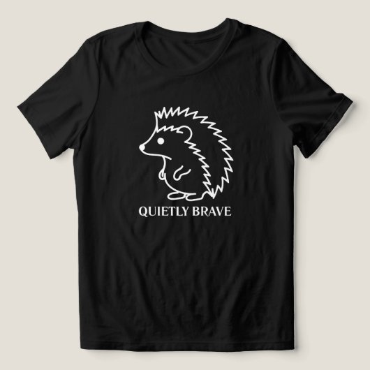静かに勇敢なハリネズミ トライブレンドＴシャツ (デザイン正面)