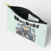 静かに取り乱す ハシビロコウ | Shoebill Quiet Panic アクセサリーポーチ (見開き)