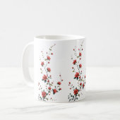 静かに咲く春の花のささやき ペタル コーヒーマグカップ (正面左)