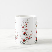 静かに咲く春の花のささやき ペタル コーヒーマグカップ (中央)