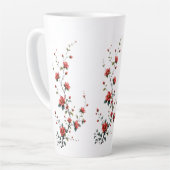 静かに咲く春の花弁のささやき カフェラテマグ (左アングル)