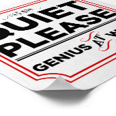 静かに天才を働かせる ポスター (角)