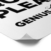 静かに天才を働かせる ポスター (角)