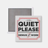 静かに天才を働かせる マグネット (正面/裏面)