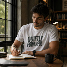 静かに強くミニマルなタイポグラフィTシャツ Tシャツ