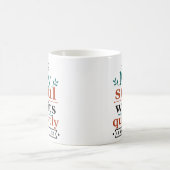静かに待ち望む魂 信仰に基づく励まし コーヒーマグカップ (中央)