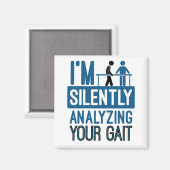 静かに歩き方を分析していますフィジカルセラピー マグネット (正面/裏面)