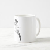 静かに瞑想する猫 コーヒーマグカップ (正面右)