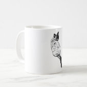 静かに瞑想する猫 コーヒーマグカップ (正面左)