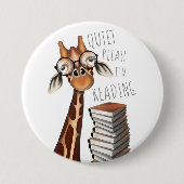 静かに私の本読恋人キリンのバッジ 缶バッジ (正面)