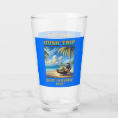 静かに私はここで働いている静かな旅行バケーション！ タンブラーグラス (裏面)