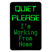 静かに私は家の磁気標識から働いている マグネット (縦)