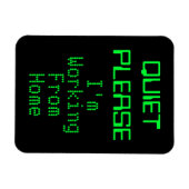 静かに私は家の磁気標識から働いている マグネット (横)