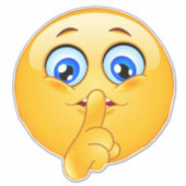 静かに絵文字のステッおもしろいカー シール (正面)