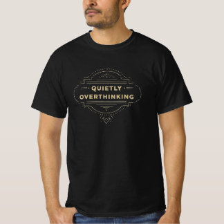 静かに考え込むヴィンテージタイポグラフィ Tシャツ