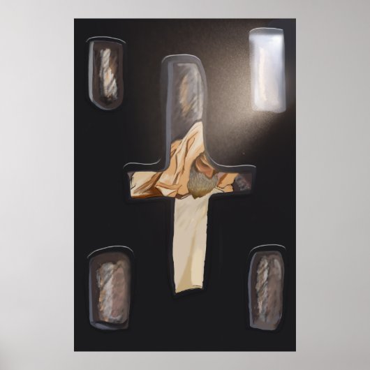 静かに見た十字形の窓、ベットエマニュエルプリント ポスター (正面)