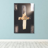 静かに見た～十字形の窓、賭けエマニュエル キャンバスプリント (インサイチュ (ウッドフロア))