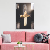 静かに見た～十字形の窓、賭けエマニュエル キャンバスプリント (インサイチュ (リビング))