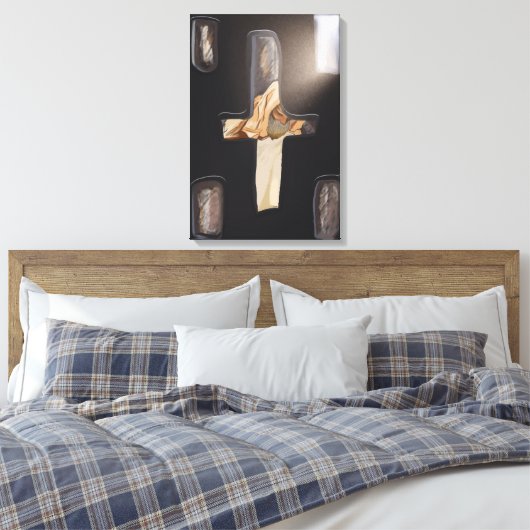 静かに見た～十字形の窓、賭けエマニュエル キャンバスプリント (インサイチュ (寝室))
