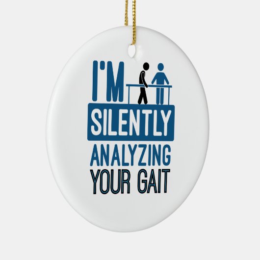 静かに足並みを分析してるフィジカルセラピー セラミックオーナメント (右)