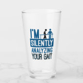 静かに足並みを分析してるフィジカルセラピー タンブラーグラス (正面)