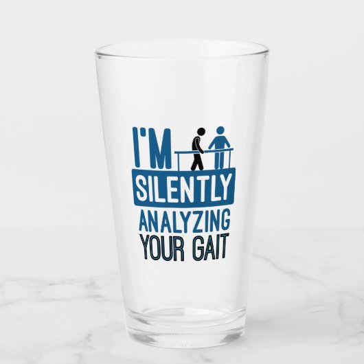 静かに足並みを分析してるフィジカルセラピー タンブラーグラス (正面)