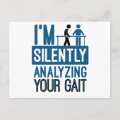 静かに足並みを分析してるフィジカルセラピー ポストカード (正面)