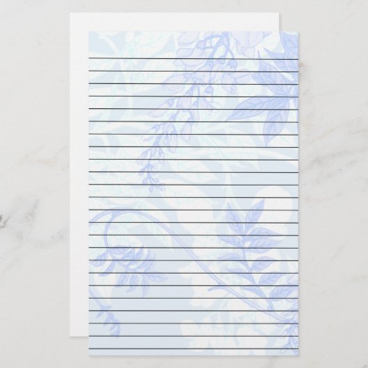 静かに青の葉は静止した並べました 便箋 (正面/裏面)