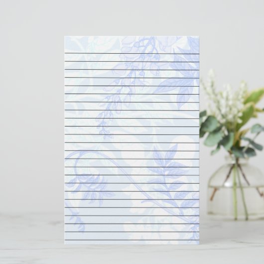 静かに青の葉は静止した並べました 便箋 (スタンド正面)