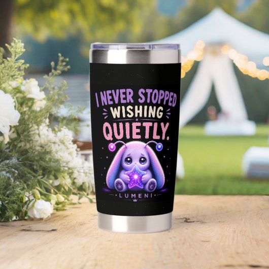 静かに願うことをやめない 保温保冷タンブラー (ウェディング (回転後))