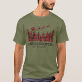 静かに飛ぶホリデークリスマスの夢 Tシャツ (正面)