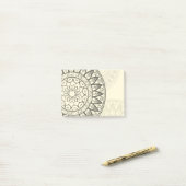 静かに黄色の曼荼羅 ポストイット (デスク上)