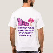静かに! キャラクターが話してる - 著者Tシャツ Tシャツ (裏面)