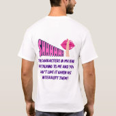 静かに! キャラクターが話してる - 著者Tシャツ Tシャツ (裏面)