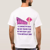 静かに! キャラクターが話してる - 著者Tシャツ Tシャツ (裏面)