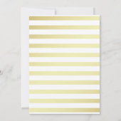 静かに… サプライズ誕生日！エレガントなゴールド 招待状 (裏面)