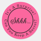 静かに…サプライズ・バースデー・パーティ ラウンドシール (正面)