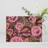 静かに…サプライズ!-招待-ピースサイン 招待状 (スタンド正面)