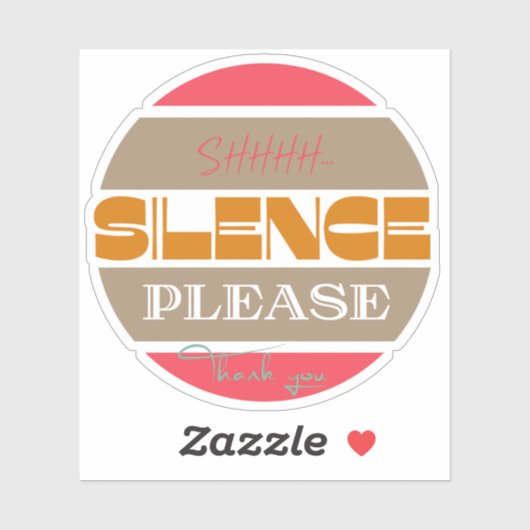 静かに シール (シート)