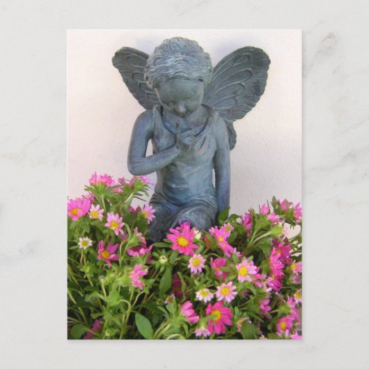 静かに：妖精が仕事中 ポストカード (正面)