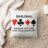 静かに！手考えるを与え出せ遠くに クッション (ブランケット)