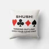 静かに！手考えるを与え出せ遠くに クッション (裏面)