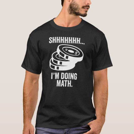 静かに! 数学やってるんだ (レトロ) Tシャツ (正面)
