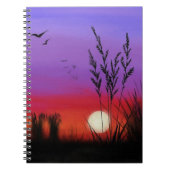 静かに – 水色 ノートブック (正面)