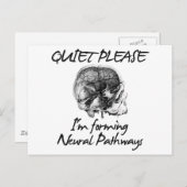 静かに：神経経路を形成している ポストカード (正面/裏面)