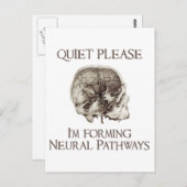 静かに：神経経路を形成している ポストカード (正面/裏面)