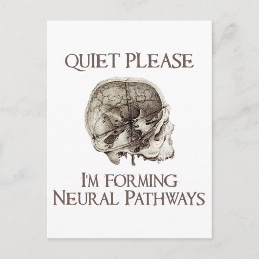 静かに：神経経路を形成している ポストカード (正面)
